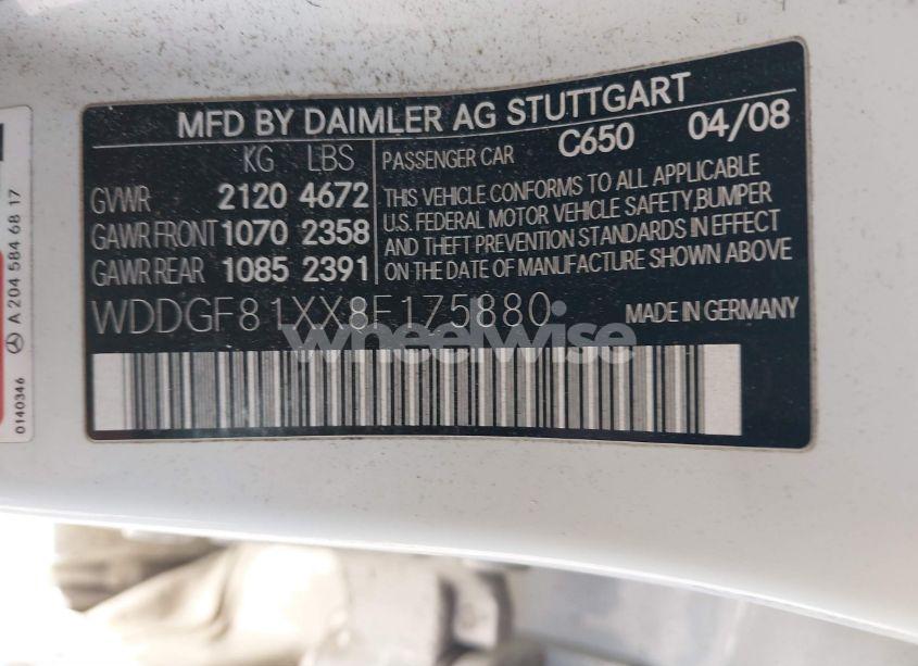 Photo 9 of 2008 Mercedes-benz C 300 4MATIC (VIN WDDGF81XX8F175880)