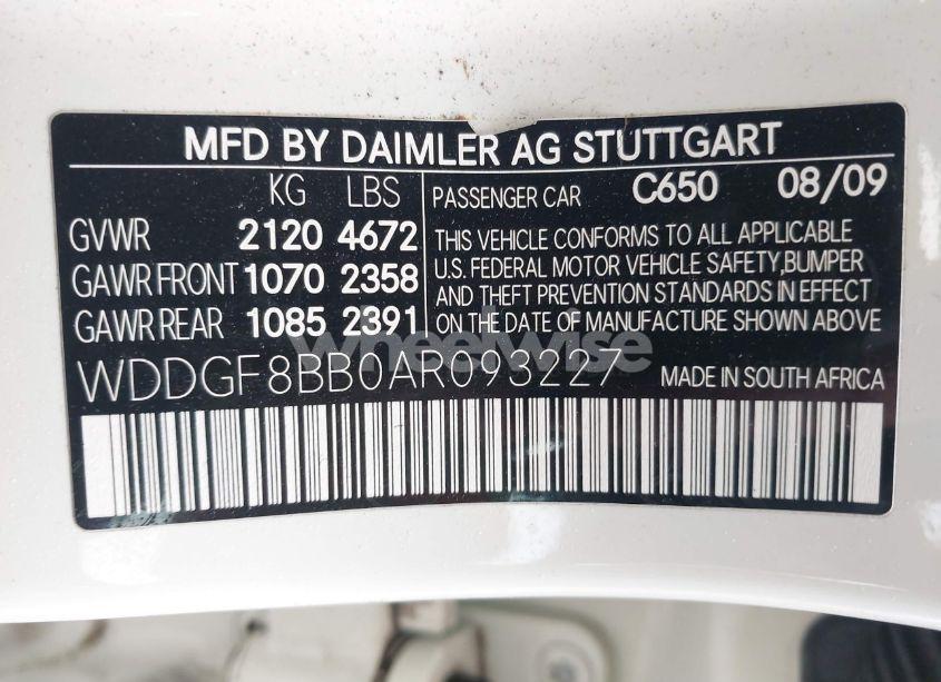 Photo 9 of 2010 Mercedes-benz C 300 LUXURY 4MATIC/SPORT 4MATIC (VIN WDDGF8BB0AR093227)