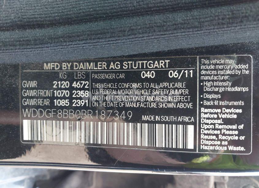 Photo 9 of 2011 Mercedes-benz C 300 LUXURY 4MATIC/SPORT 4MATIC (VIN WDDGF8BB0BR187349)