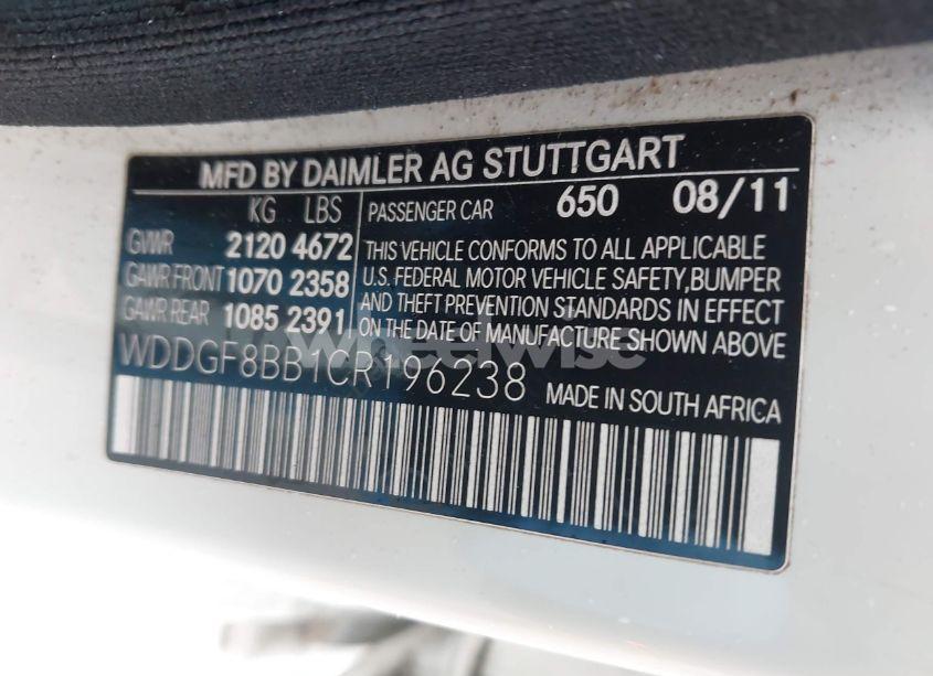 Photo 9 of 2012 Mercedes-benz C 300 LUXURY 4MATIC/SPORT 4MATIC (VIN WDDGF8BB1CR196238)