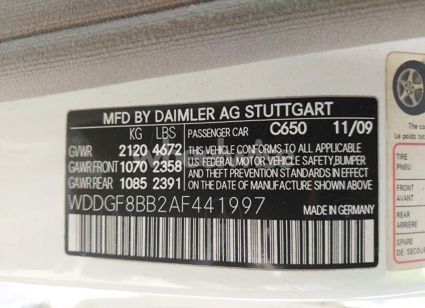 Photo 9 of 2010 Mercedes-benz C 300 LUXURY 4MATIC/SPORT 4MATIC (VIN WDDGF8BB2AF441997)