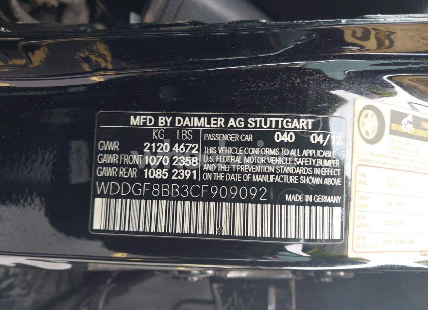 Photo 9 of 2012 Mercedes-benz C 300 LUXURY 4MATIC/SPORT 4MATIC (VIN WDDGF8BB3CF909092)