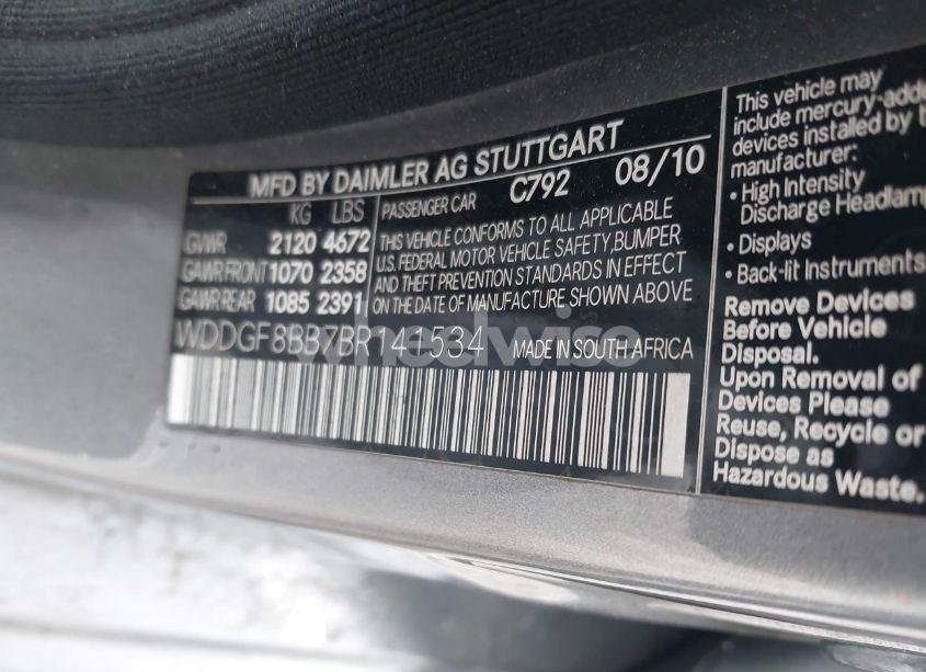 Photo 9 of 2011 Mercedes-benz C 300 LUXURY 4MATIC/SPORT 4MATIC (VIN WDDGF8BB7BR141534)