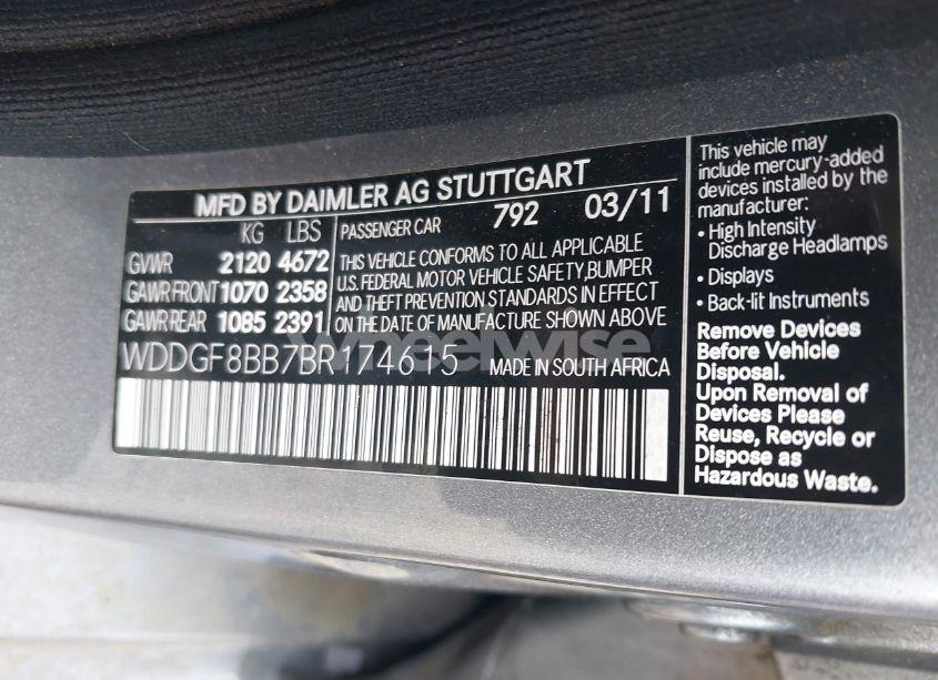 Photo 9 of 2011 Mercedes-benz C 300 LUXURY 4MATIC/SPORT 4MATIC (VIN WDDGF8BB7BR174615)