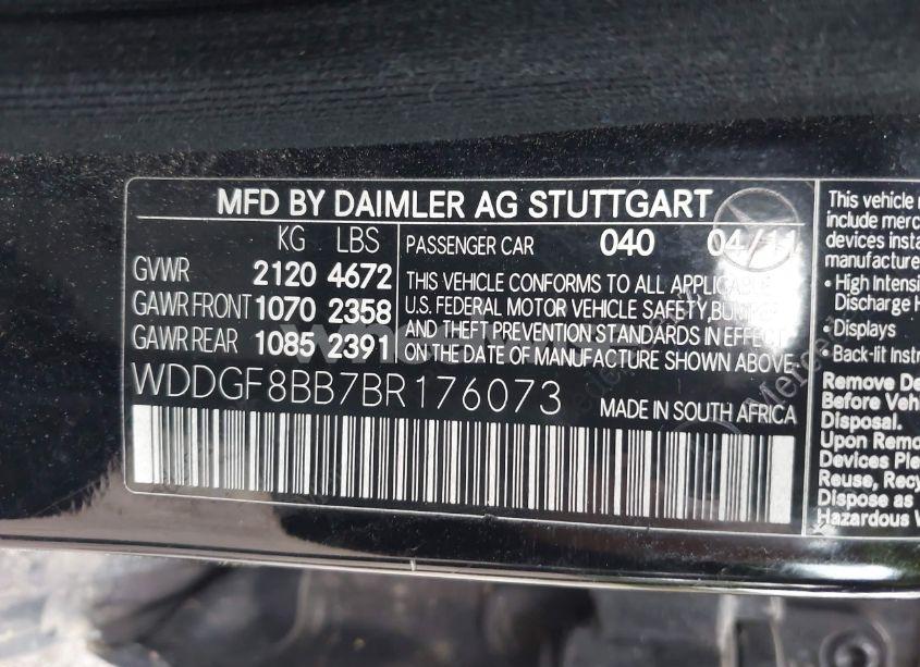 Photo 9 of 2011 Mercedes-benz C 300 LUXURY 4MATIC/SPORT 4MATIC (VIN WDDGF8BB7BR176073)