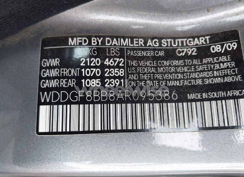 Photo 9 of 2010 Mercedes-benz C 300 LUXURY 4MATIC/SPORT 4MATIC (VIN WDDGF8BB8AR095386)