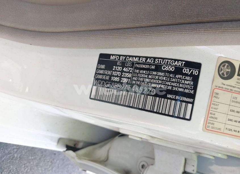 Photo 9 of 2010 Mercedes-benz C 300 LUXURY 4MATIC/SPORT 4MATIC (VIN WDDGF8BB9AF485270)