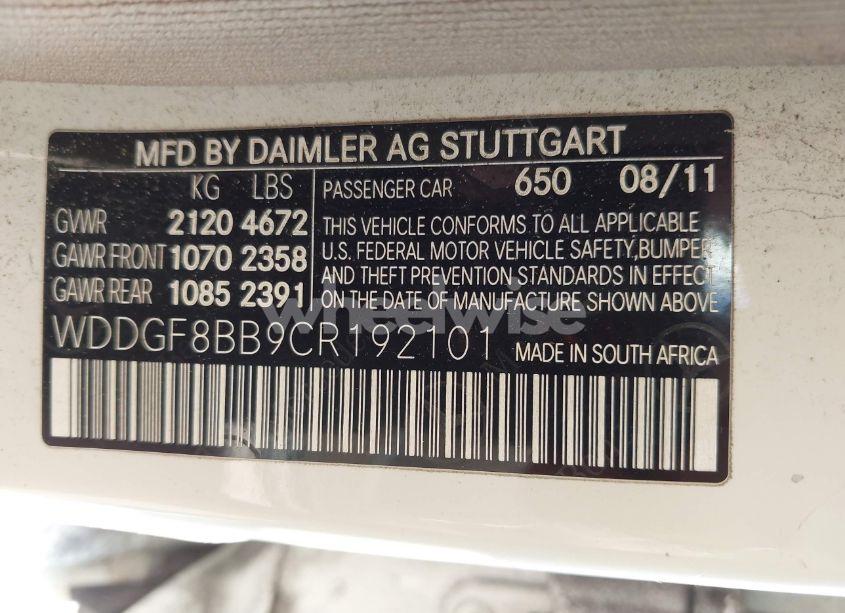 Photo 9 of 2012 Mercedes-benz C 300 (VIN WDDGF8BB9CR192101)