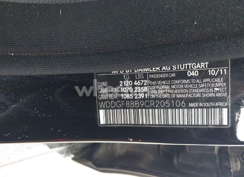 Photo 9 of 2012 Mercedes-benz C 300 (VIN WDDGF8BB9CR205106)