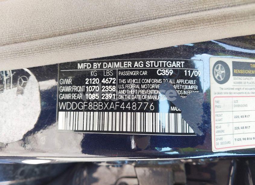 Photo 9 of 2010 Mercedes-benz C 300 LUXURY 4MATIC/SPORT 4MATIC (VIN WDDGF8BBXAF448776)