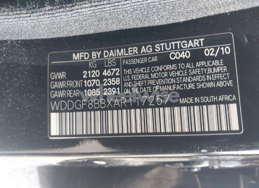 Photo 9 of 2010 Mercedes-benz C 300 4MATIC (VIN WDDGF8BBXAR117257)