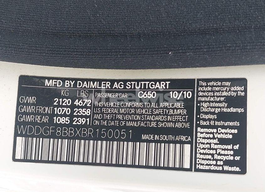 Photo 9 of 2011 Mercedes-benz C 300 LUXURY 4MATIC/SPORT 4MATIC (VIN WDDGF8BBXBR150051)