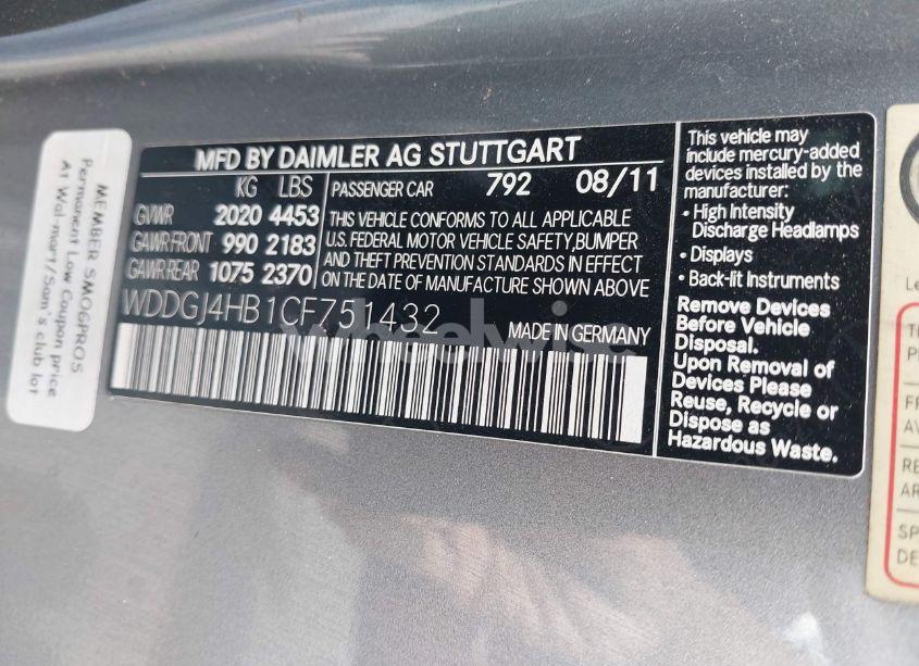 Photo 9 of 2012 Mercedes-benz C 250 (VIN WDDGJ4HB1CF751432)