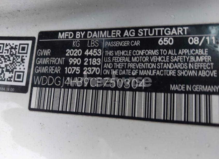 Photo 9 of 2012 Mercedes-benz C 250 (VIN WDDGJ4HB9CF750304)