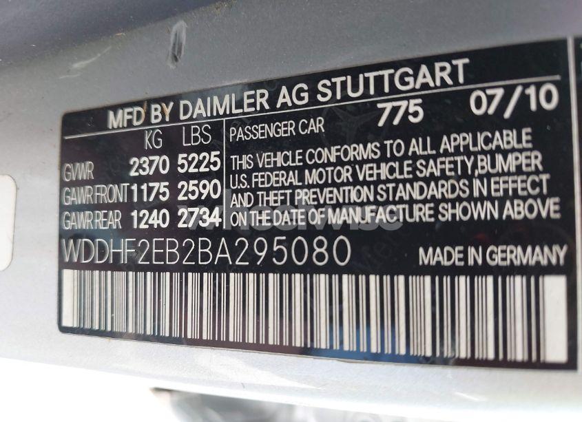 Photo 9 of 2011 Mercedes-benz E 350 BLUETEC (VIN WDDHF2EB2BA295080)