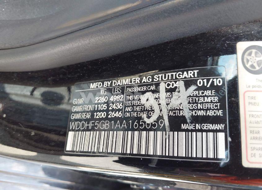 Photo 9 of 2010 Mercedes-benz E 350 (VIN WDDHF5GB1AA165059)