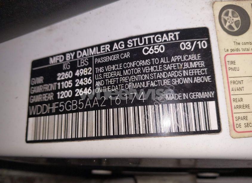 Photo 9 of 2010 Mercedes-benz E 350 (VIN WDDHF5GB5AA216174)