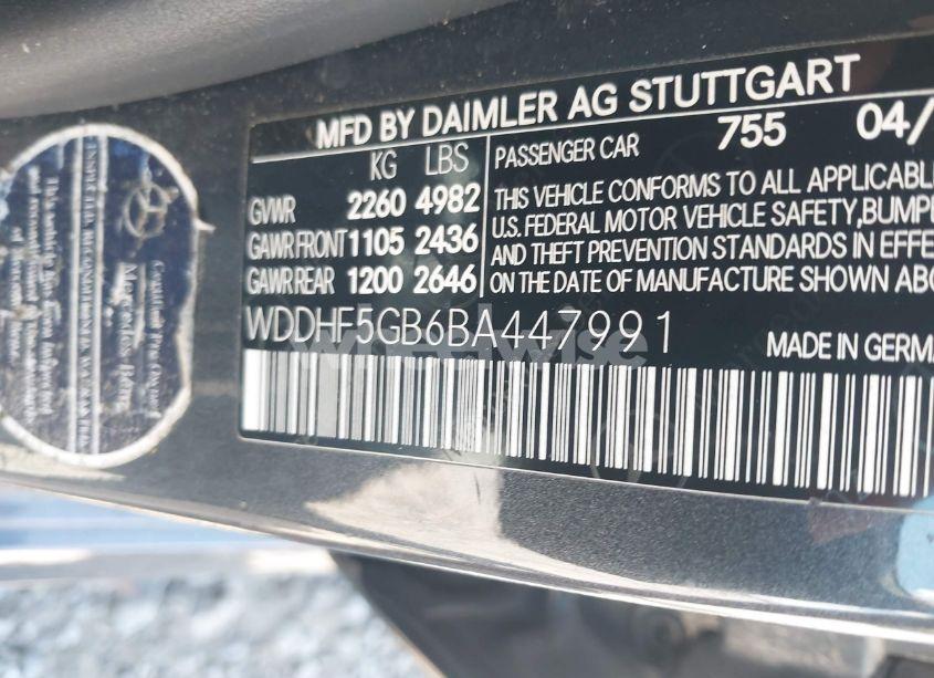 Photo 9 of 2011 Mercedes-benz E 350 (VIN WDDHF5GB6BA447991)