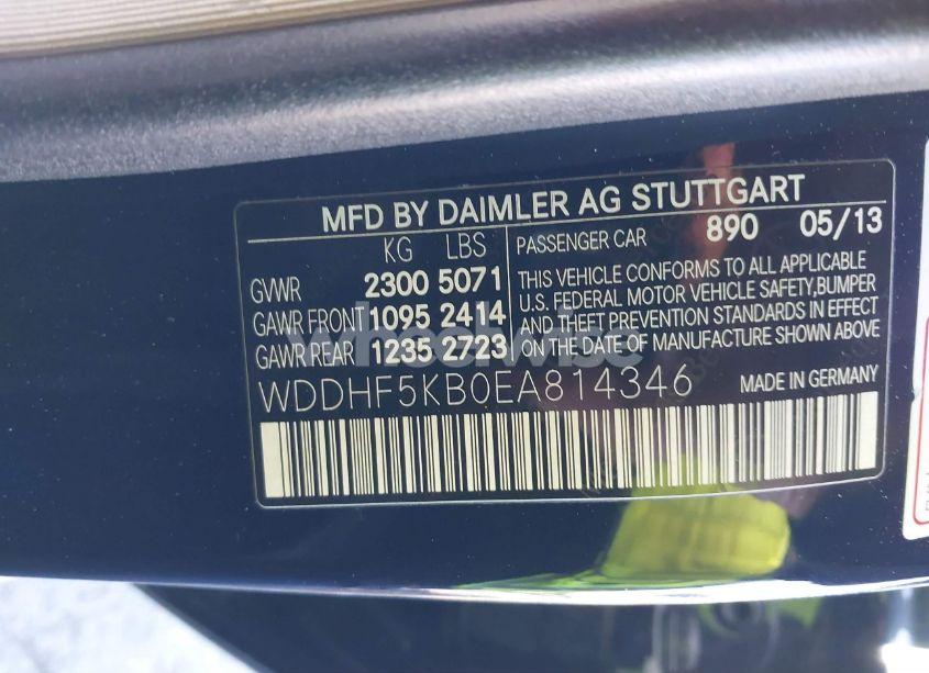 Photo 9 of 2014 Mercedes-benz E 350 (VIN WDDHF5KB0EA814346)