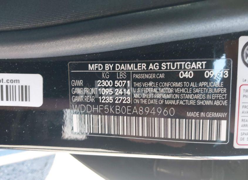 Photo 9 of 2014 Mercedes-benz E 350 (VIN WDDHF5KB0EA894960)