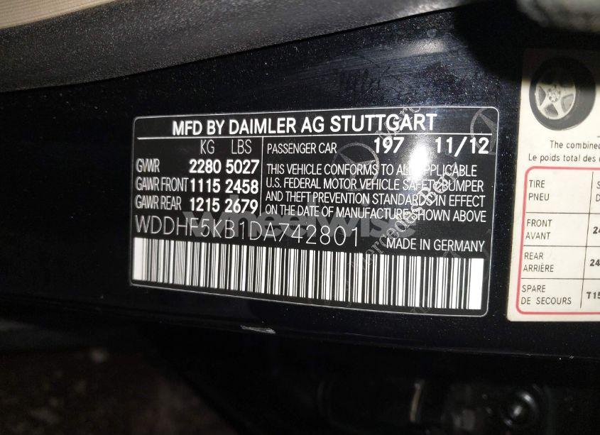 Photo 9 of 2013 Mercedes-benz E 350 (VIN WDDHF5KB1DA742801)