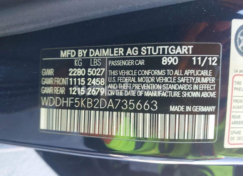 Photo 9 of 2013 Mercedes-benz E 350 (VIN WDDHF5KB2DA735663)