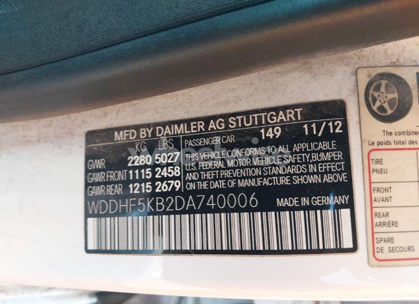 Photo 9 of 2013 Mercedes-benz E 350 (VIN WDDHF5KB2DA740006)