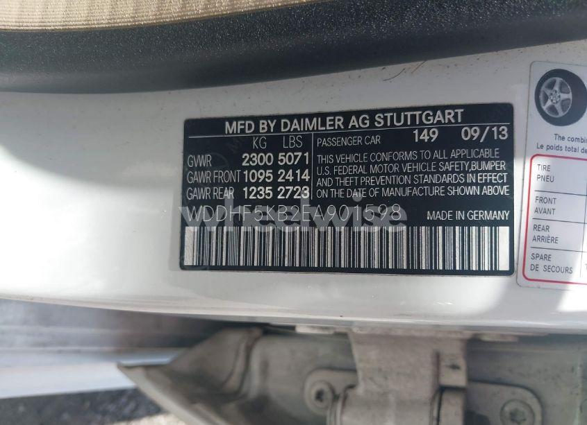 Photo 9 of 2014 Mercedes-benz E 350 (VIN WDDHF5KB2EA901598)