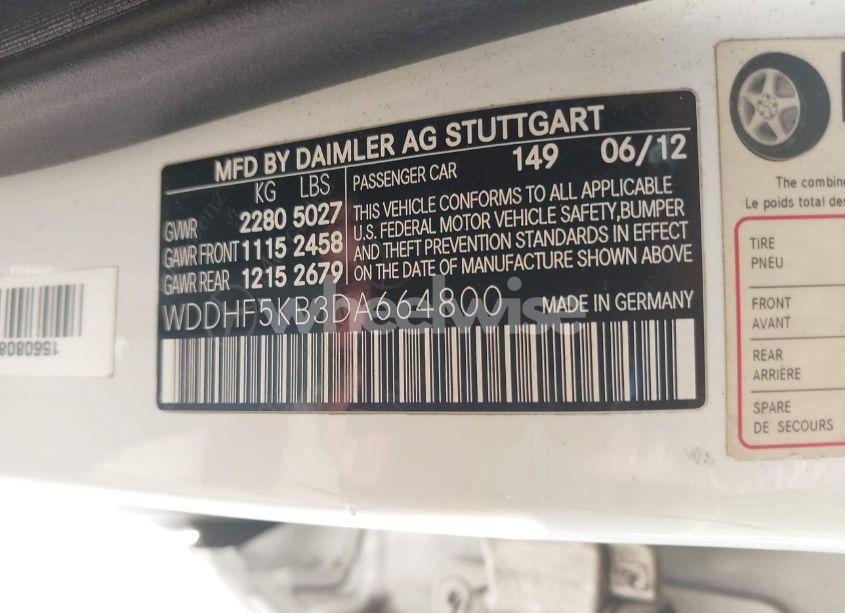 Photo 9 of 2013 Mercedes-benz E 350 (VIN WDDHF5KB3DA664800)