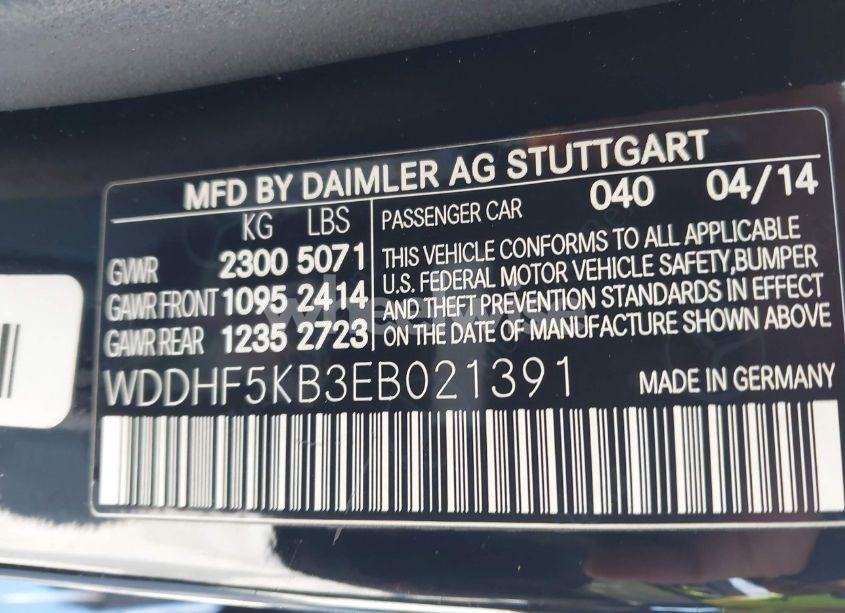 Photo 9 of 2014 Mercedes-benz E 350 (VIN WDDHF5KB3EB021391)