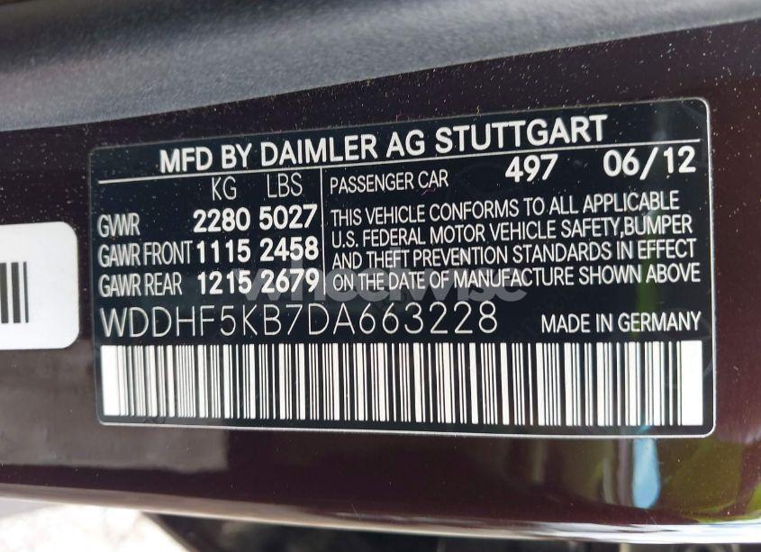 Photo 9 of 2013 Mercedes-benz E 350 (VIN WDDHF5KB7DA663228)