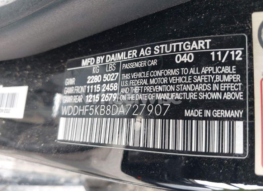 Photo 9 of 2013 Mercedes-benz E 350 E 350 SPORT (VIN WDDHF5KB8DA727907)