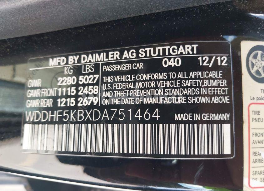 Photo 9 of 2013 Mercedes-benz E 350 (VIN WDDHF5KBXDA751464)