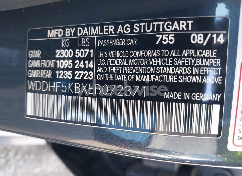 Photo 9 of 2014 Mercedes-benz E 350 (VIN WDDHF5KBXEB072371)