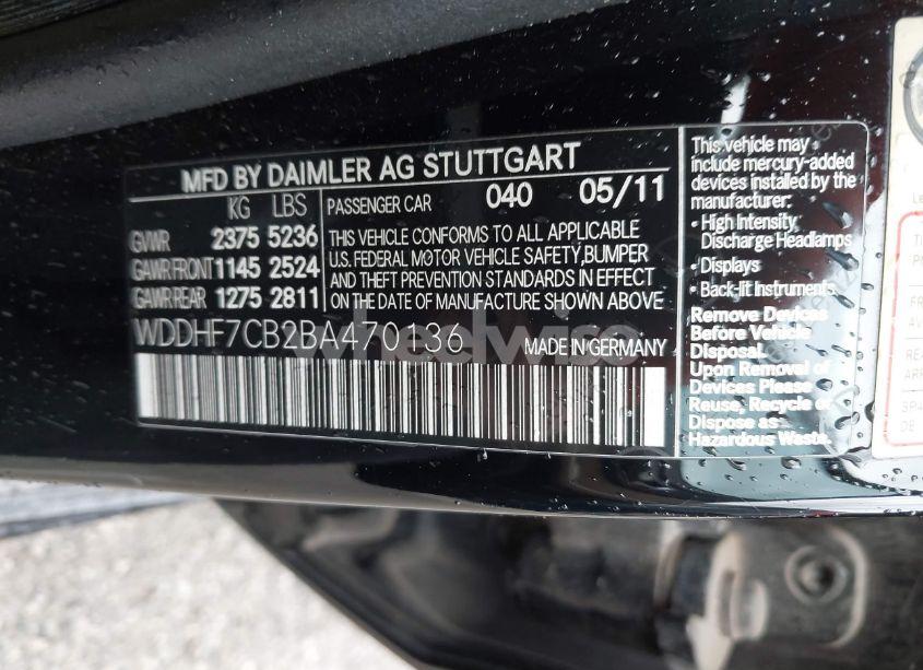 Photo 9 of 2011 Mercedes-benz E 550 (VIN WDDHF7CB2BA470136)