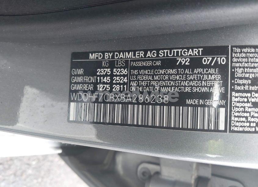 Photo 9 of 2011 Mercedes-benz E 550 (VIN WDDHF7CBXBA286238)