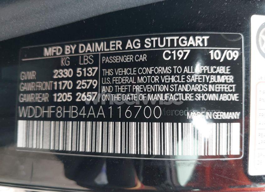 Photo 9 of 2010 Mercedes-benz E 350 4MATIC (VIN WDDHF8HB4AA116700)