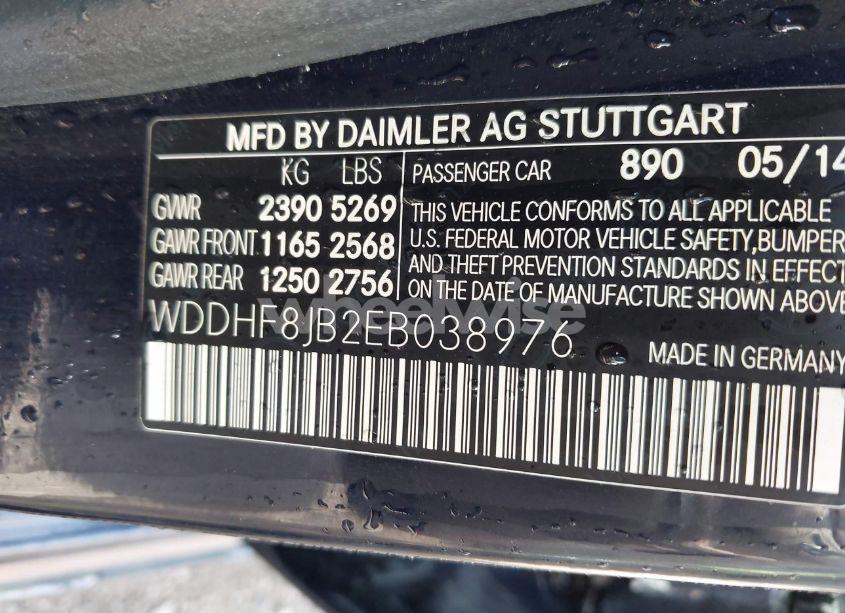 Photo 9 of 2014 Mercedes-benz E 350 4MATIC (VIN WDDHF8JB2EB038976)