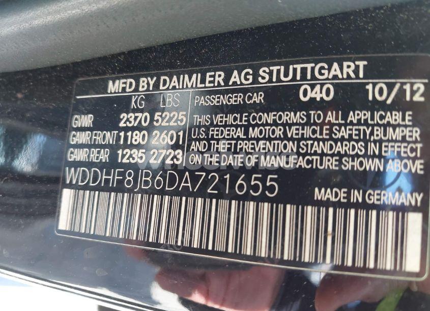 Photo 9 of 2013 Mercedes-benz E 350 4MATIC (VIN WDDHF8JB6DA721655)