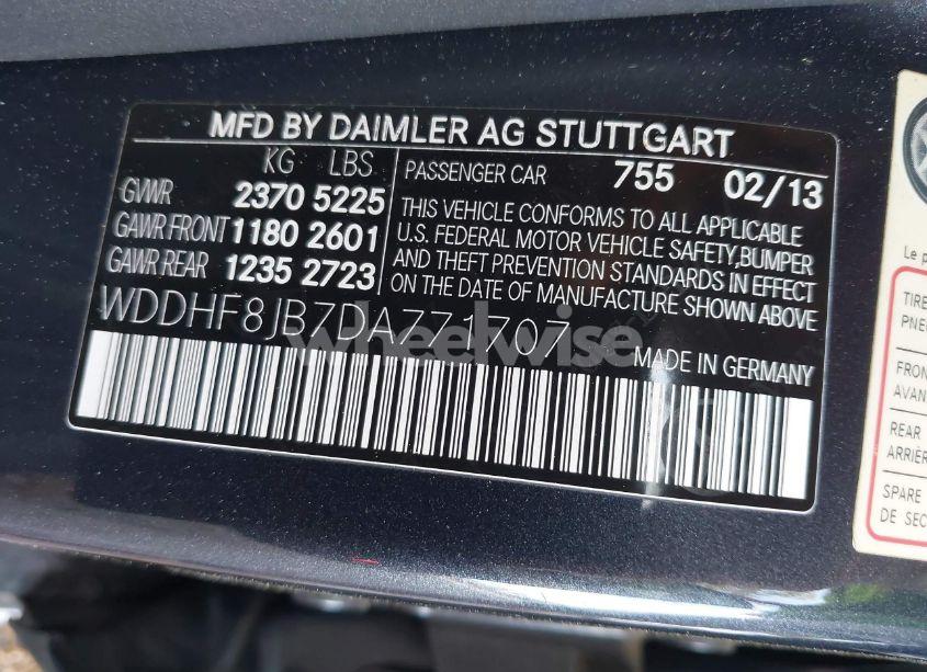 Photo 9 of 2013 Mercedes-benz E 350 4MATIC (VIN WDDHF8JB7DA771707)