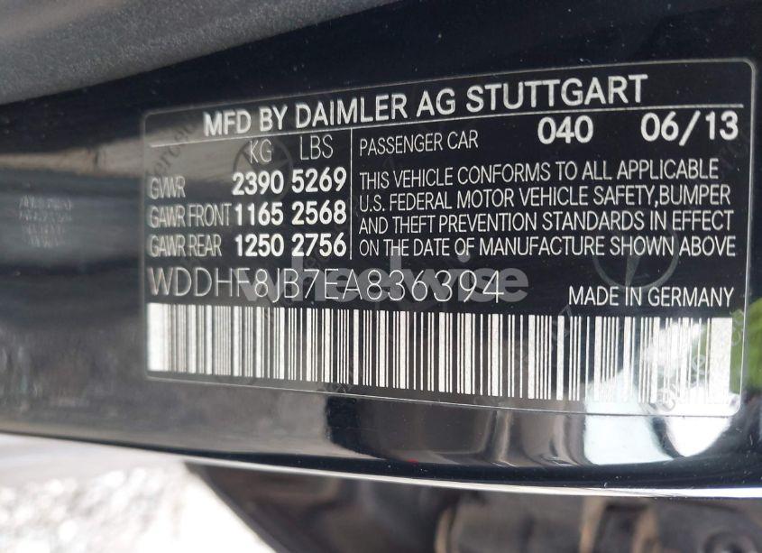 Photo 9 of 2014 Mercedes-benz E 350 4MATIC (VIN WDDHF8JB7EA836394)