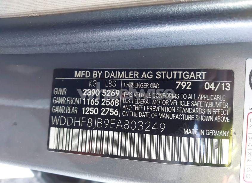 Photo 9 of 2014 Mercedes-benz E 350 4MATIC (VIN WDDHF8JB9EA803249)