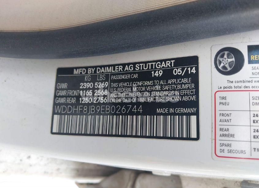 Photo 9 of 2014 Mercedes-benz E 350 4MATIC (VIN WDDHF8JB9EB026744)