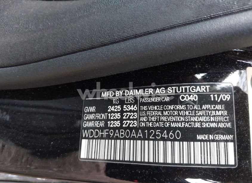 Photo 9 of 2010 Mercedes-benz E 550 4MATIC (VIN WDDHF9AB0AA125460)