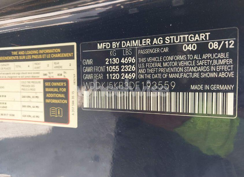 Photo 9 of 2013 Mercedes-benz E 350 (VIN WDDKJ5KB3DF193559)