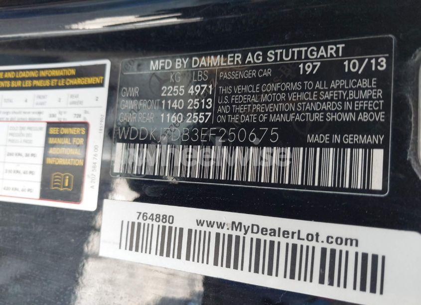 Photo 9 of 2014 Mercedes-benz E 550 (VIN WDDKJ7DB3EF250675)