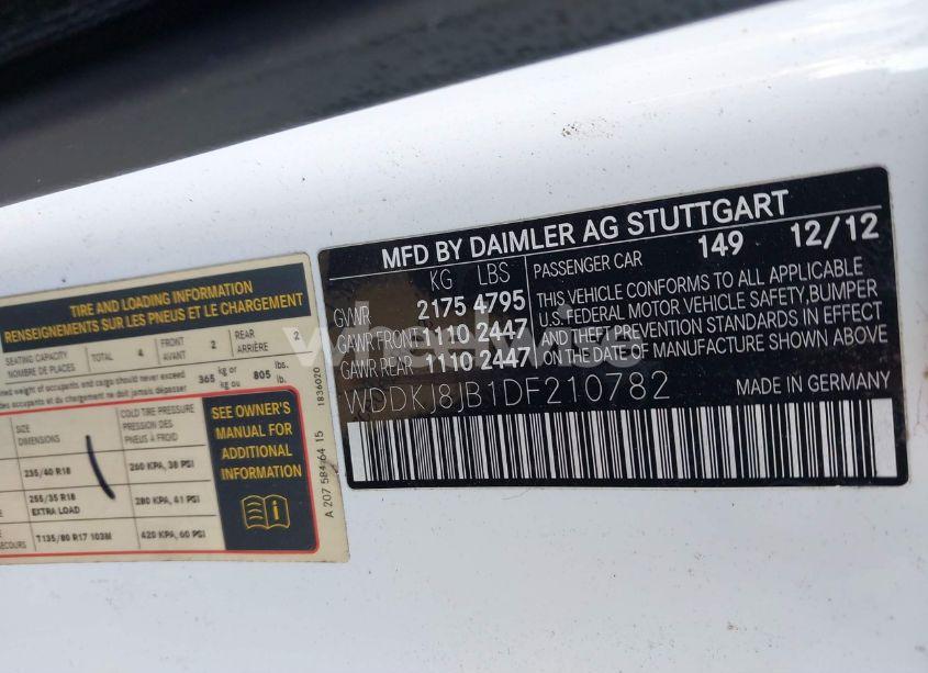 Photo 9 of 2013 Mercedes-benz E 350 4MATIC (VIN WDDKJ8JB1DF210782)