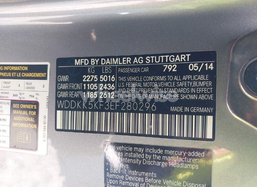 Photo 9 of 2014 Mercedes-benz E 350 (VIN WDDKK5KF3EF280296)