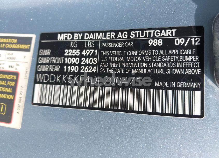 Photo 9 of 2013 Mercedes-benz E 350 (VIN WDDKK5KF4DF200471)