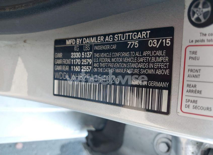 Photo 9 of 2015 Mercedes-benz Cls 400 4MATIC (VIN WDDLJ6HB2FA154026)